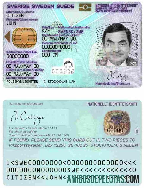 Exemplo de ID da Suécia